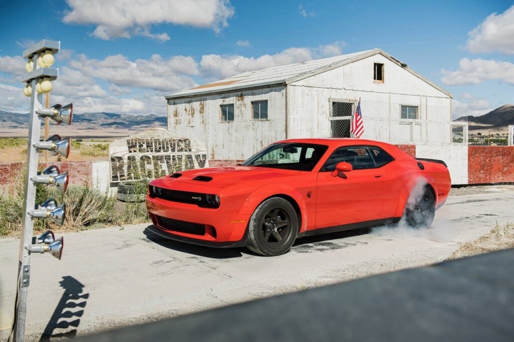 The 2020 Dodge Challenger SRT is a muscle car.