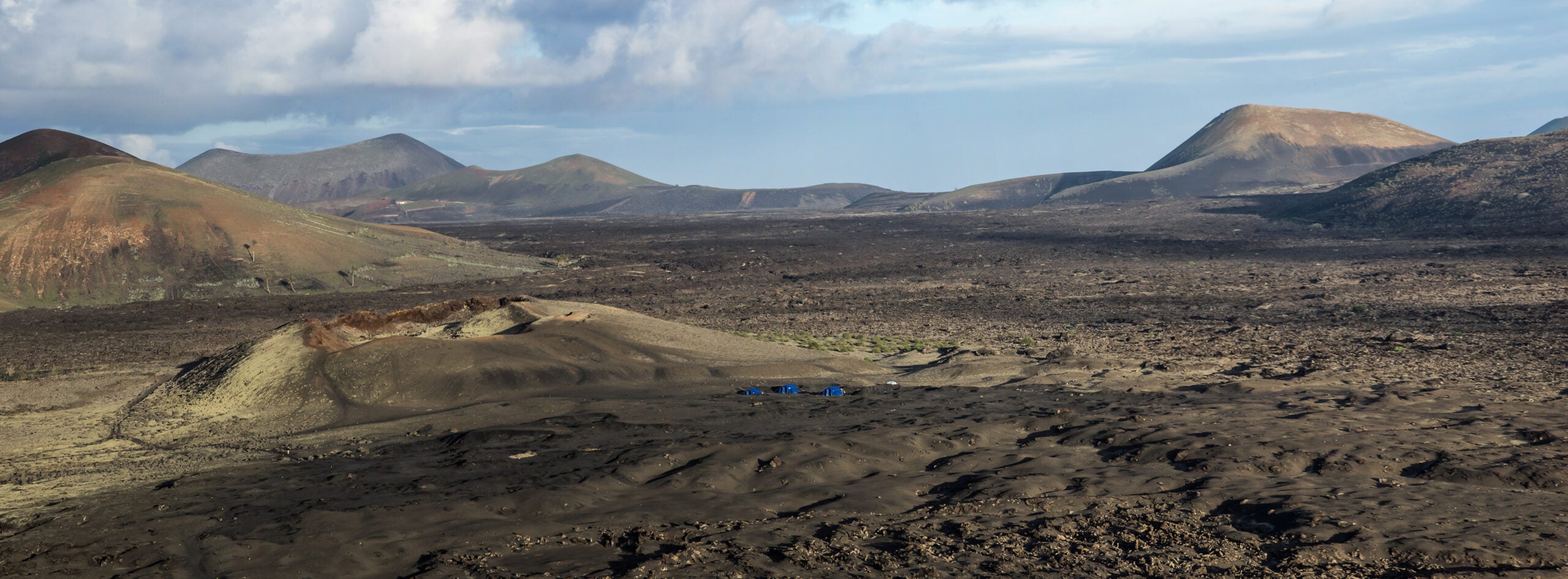 barren landscape of lanzarote in the canary islands