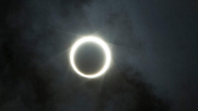 the ring of the sun during a solar eclipse