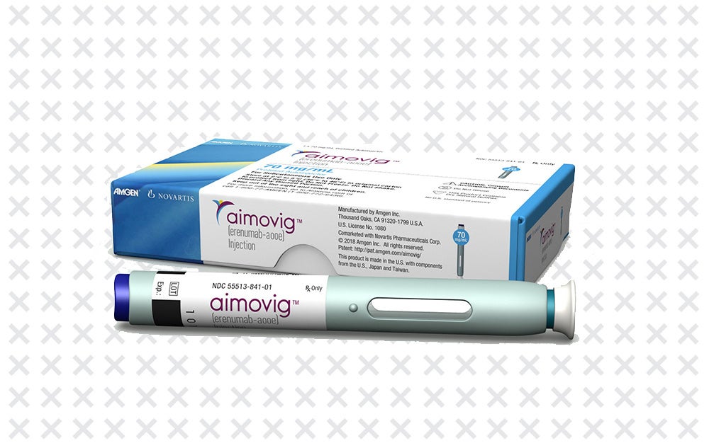 migraine-prevention drug Aimovig by Amgen & Novartis