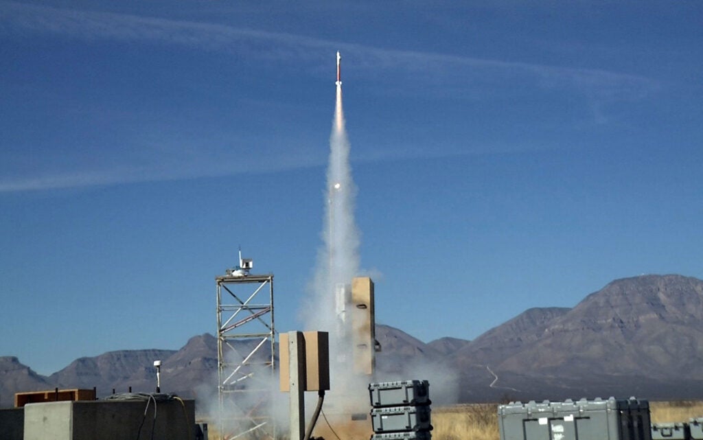 Miniature Hit-to-Kill Interceptor by Lockheed Martin liftoff