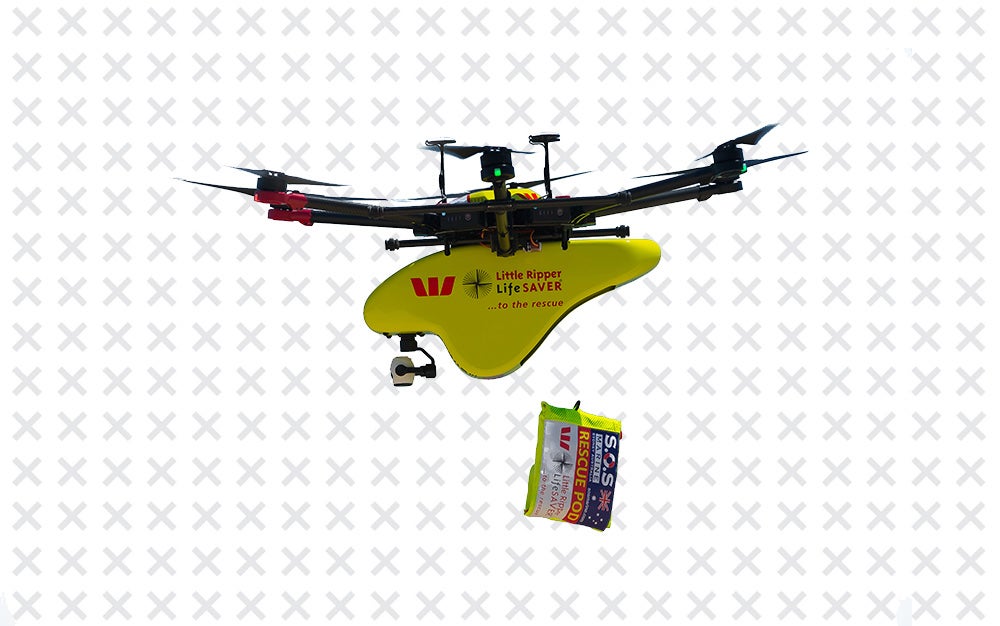 Smart-sighted Westpac Little Ripper Lifesaver Drone by The Ripper Group