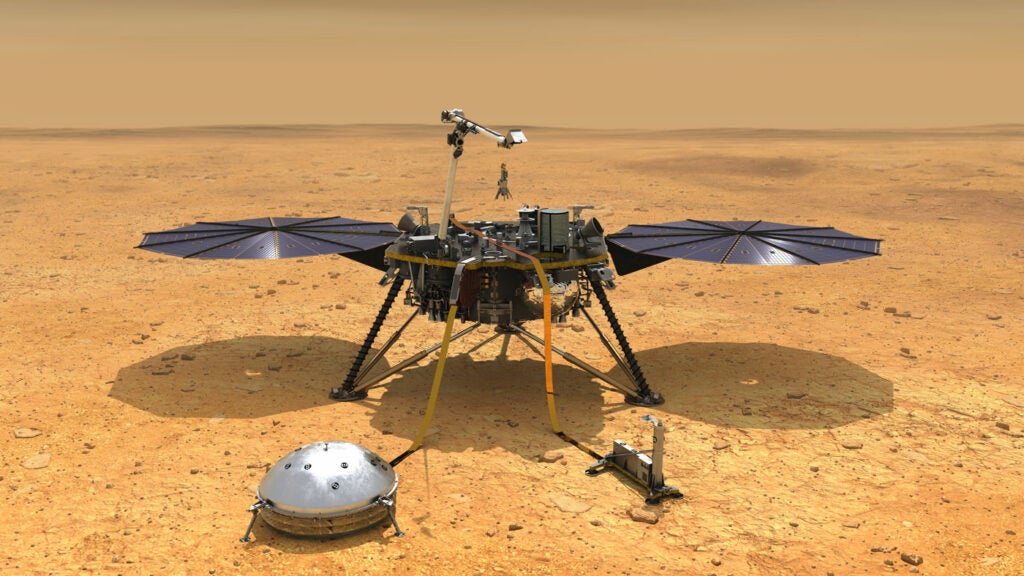 a robot landing on mars