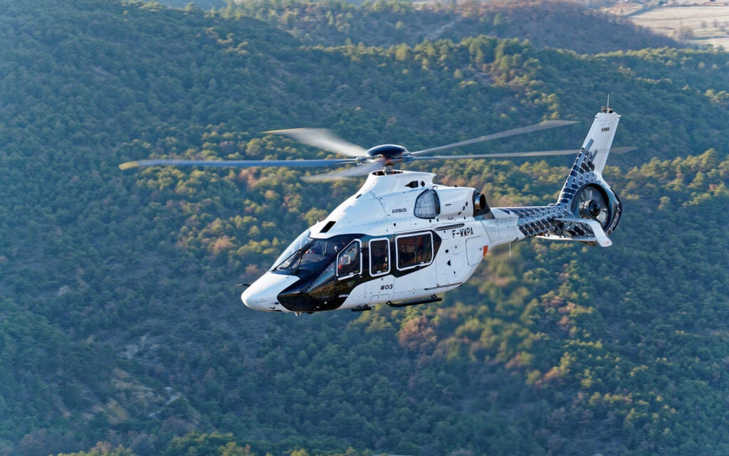 Safest helicopter on the market H160 by Airbus in flight