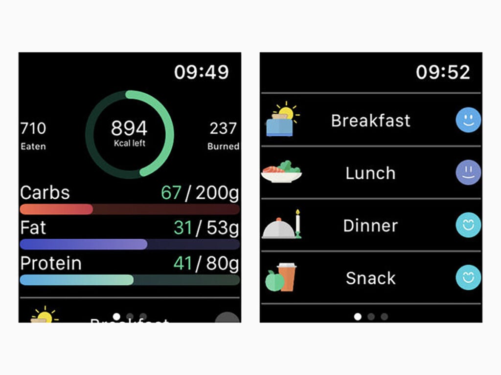 Lifesum Apple Watch app screen