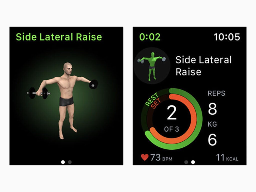 Gymaholic Apple Watch app screen