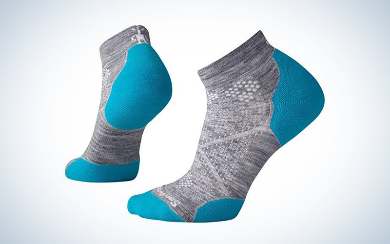 smartwool brand socks in blue