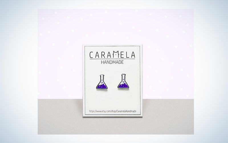 chemistry flask earrings
