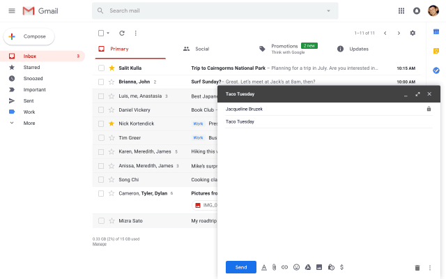 Gmail Smart Compose feature drafting autofill autocomplete