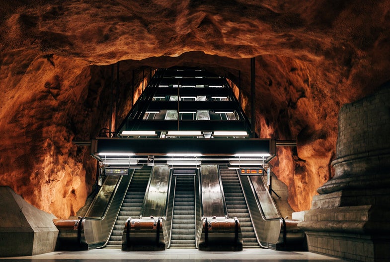 Underground living engineering escalator Earth