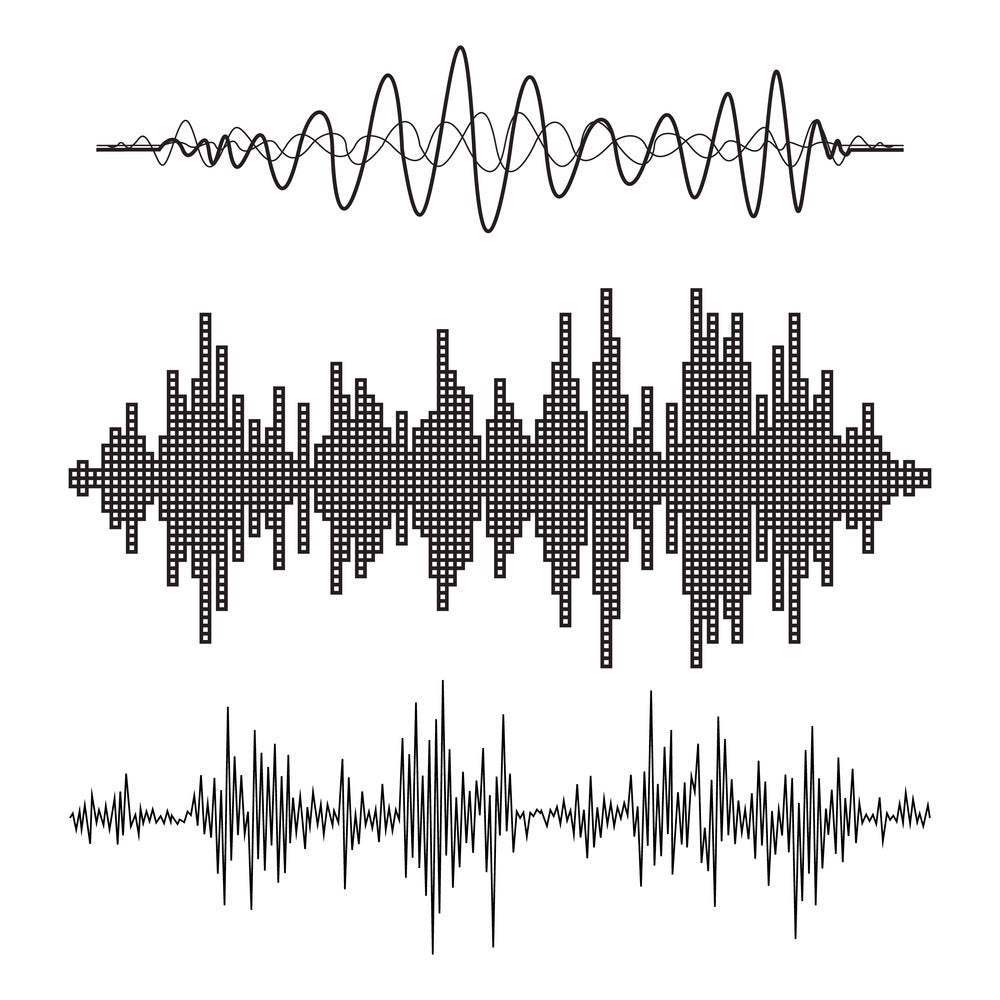sound waves stock photo