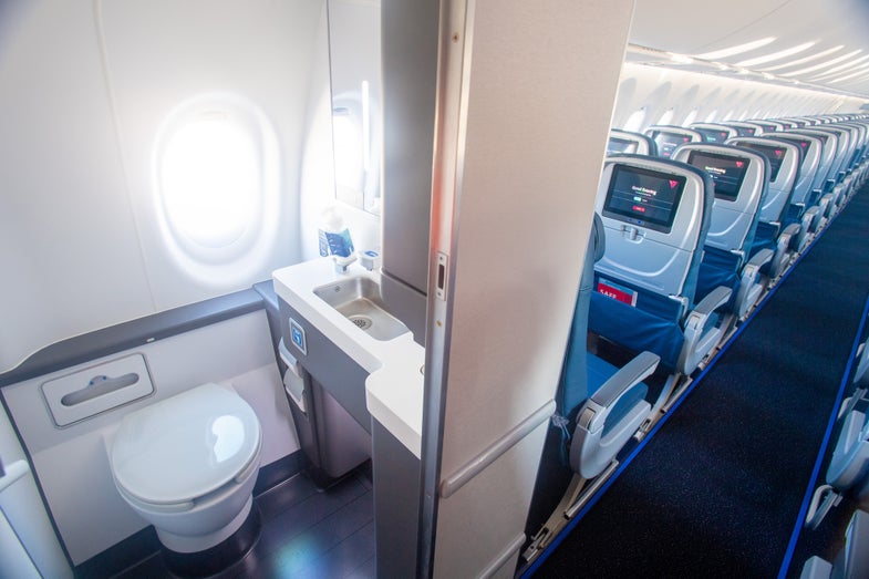 Your next domestic flight could have a big window in the bathroom