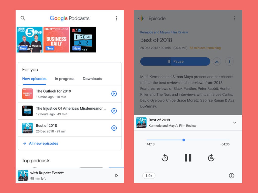 Google Podcasts app