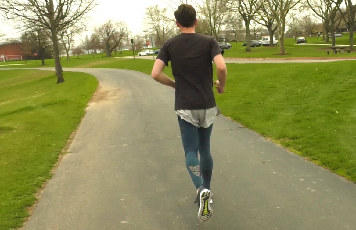 Compression tights are extremely popular among marathoners and other distance runners.