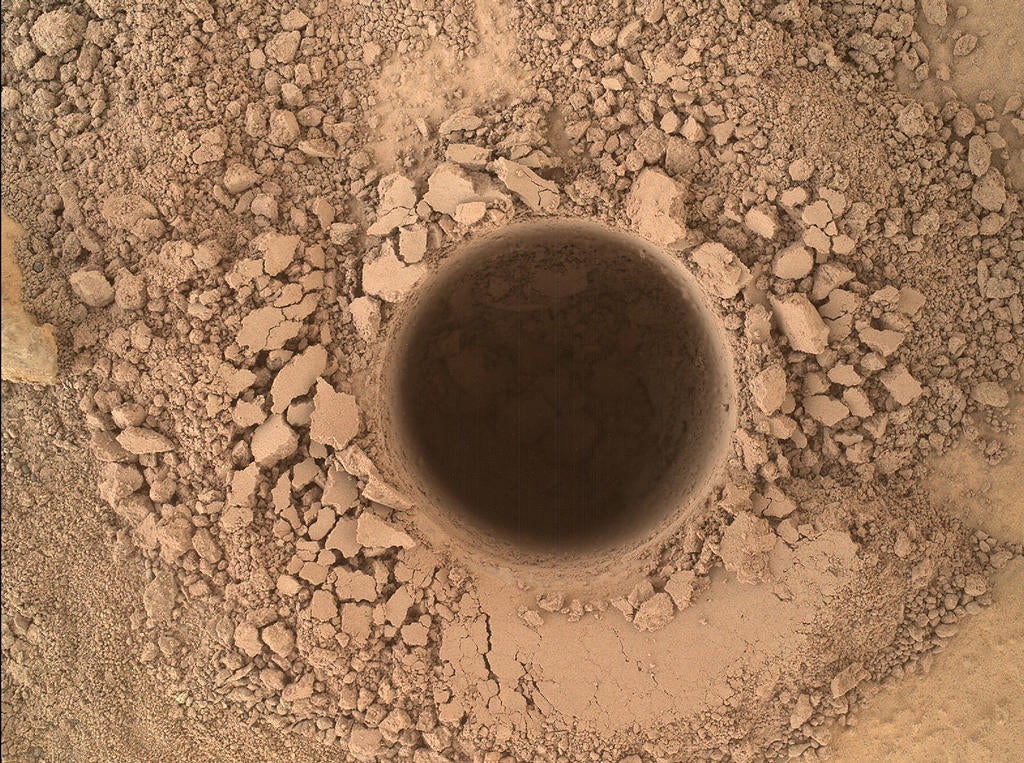 Curiosity's sample of Martian rocks and dirt