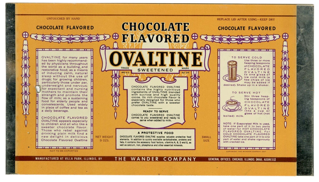 ovaltine label