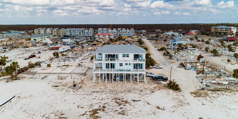 Hurricanes destroy beachside homes, but not this one
