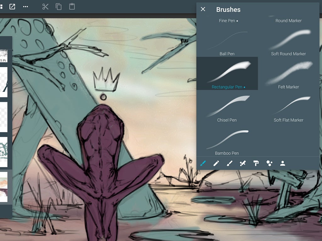 The drawing interface in Artflow.