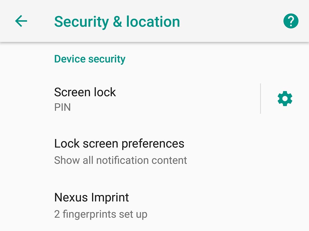 Lock screen security on an Android phone.