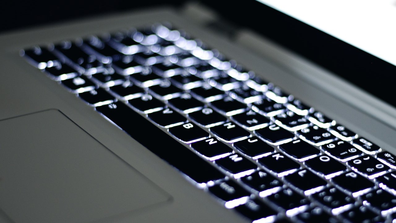 backlit laptop keyboard