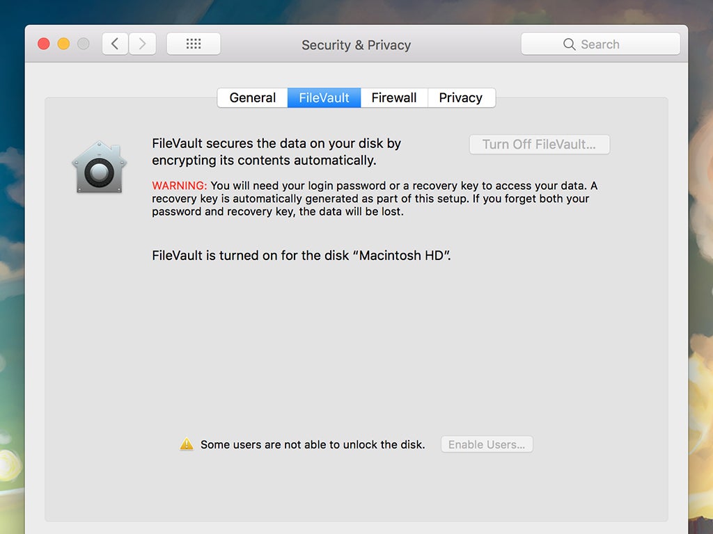 FileVault on macOS