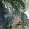 Fires over British Columbia as seen from space