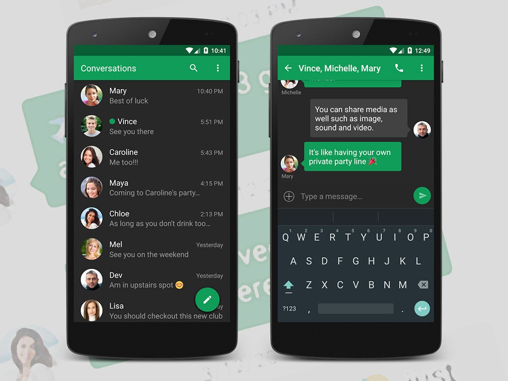 Chomp SMS for saving text messages on Android.