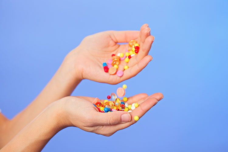 handful of pills