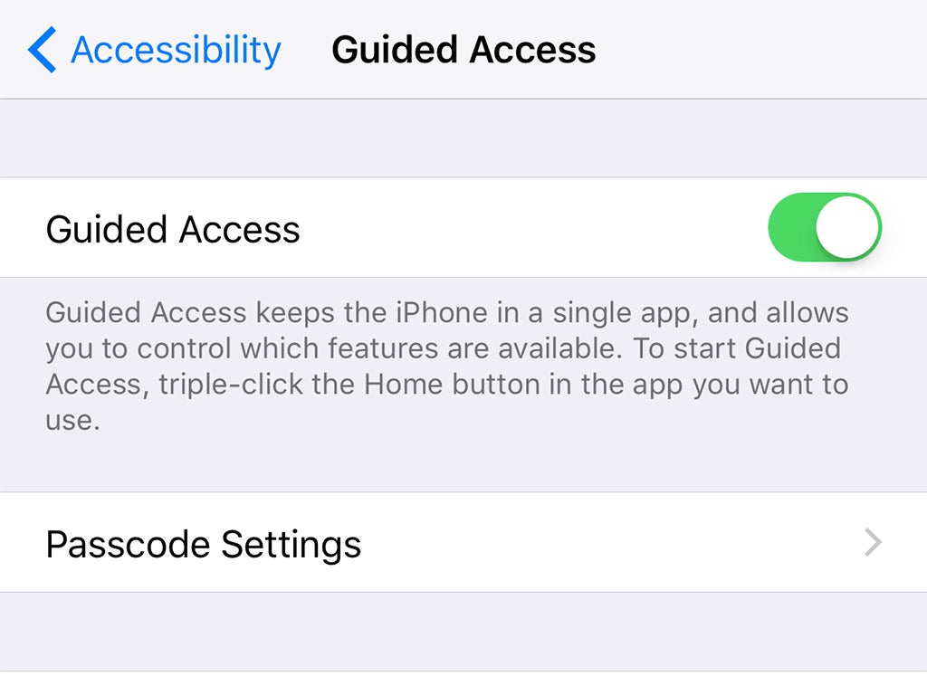 iOS Guided Access