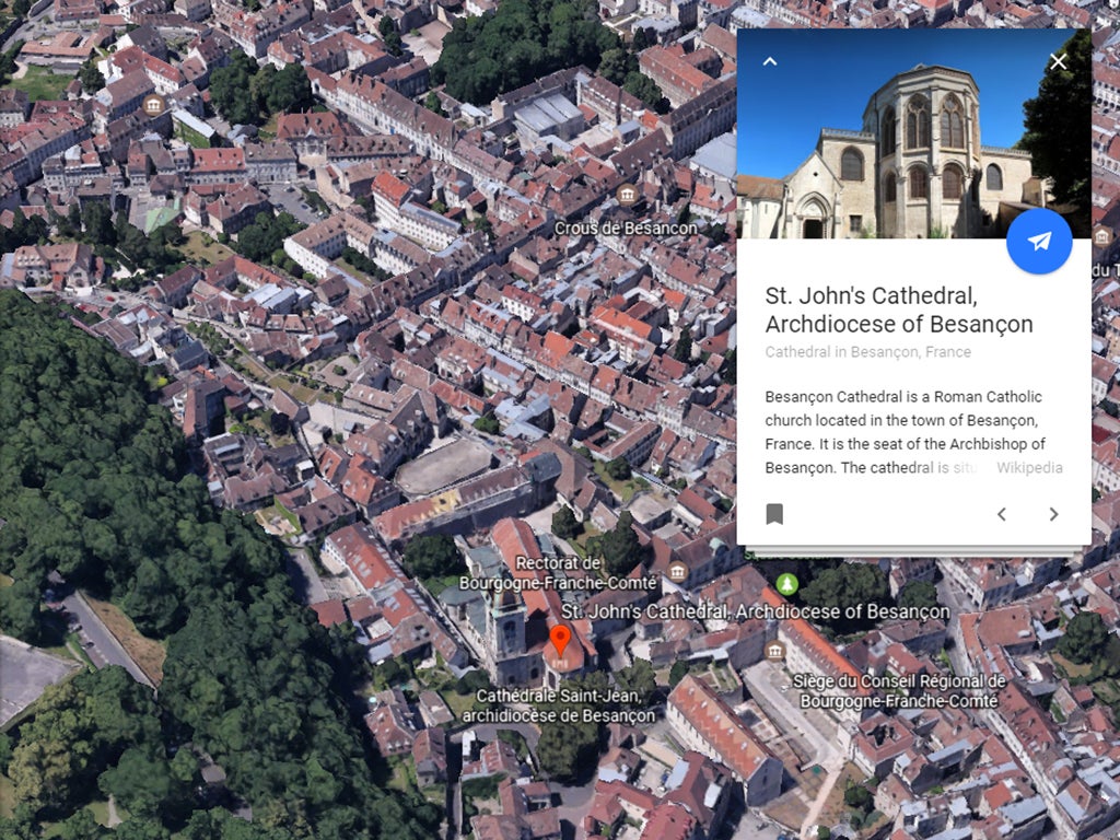 St. John's Cathedral in Google Earth