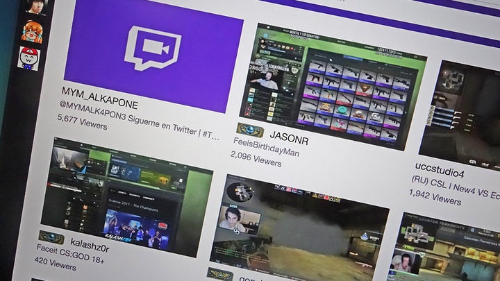 a screenshot of Twitch, for livestreaming video games