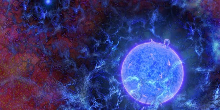 This is what some of the earliest stars in the universe might have looked like