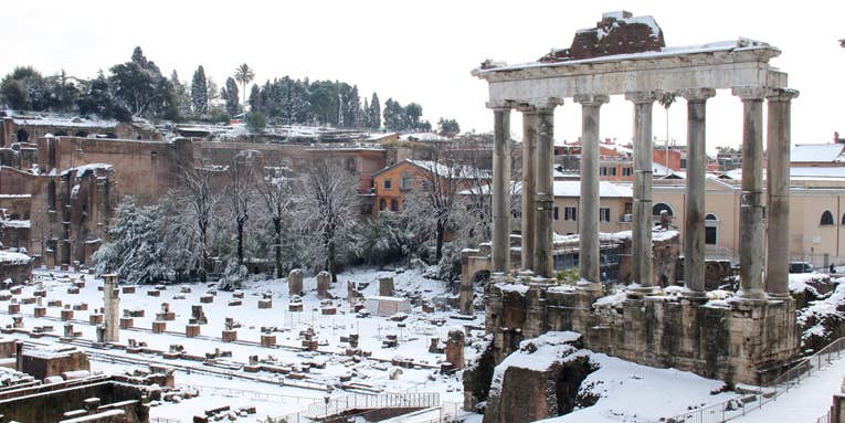 Cyclones in the Pacific made it snow in Rome, and soon that weather will hit the U.S.