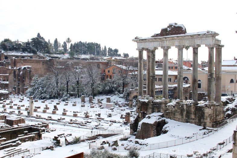 snow roman forum