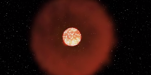 Astronomers think they saw a star exploding out of a giant gas bubble