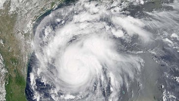 satellite image of hurricane harvey