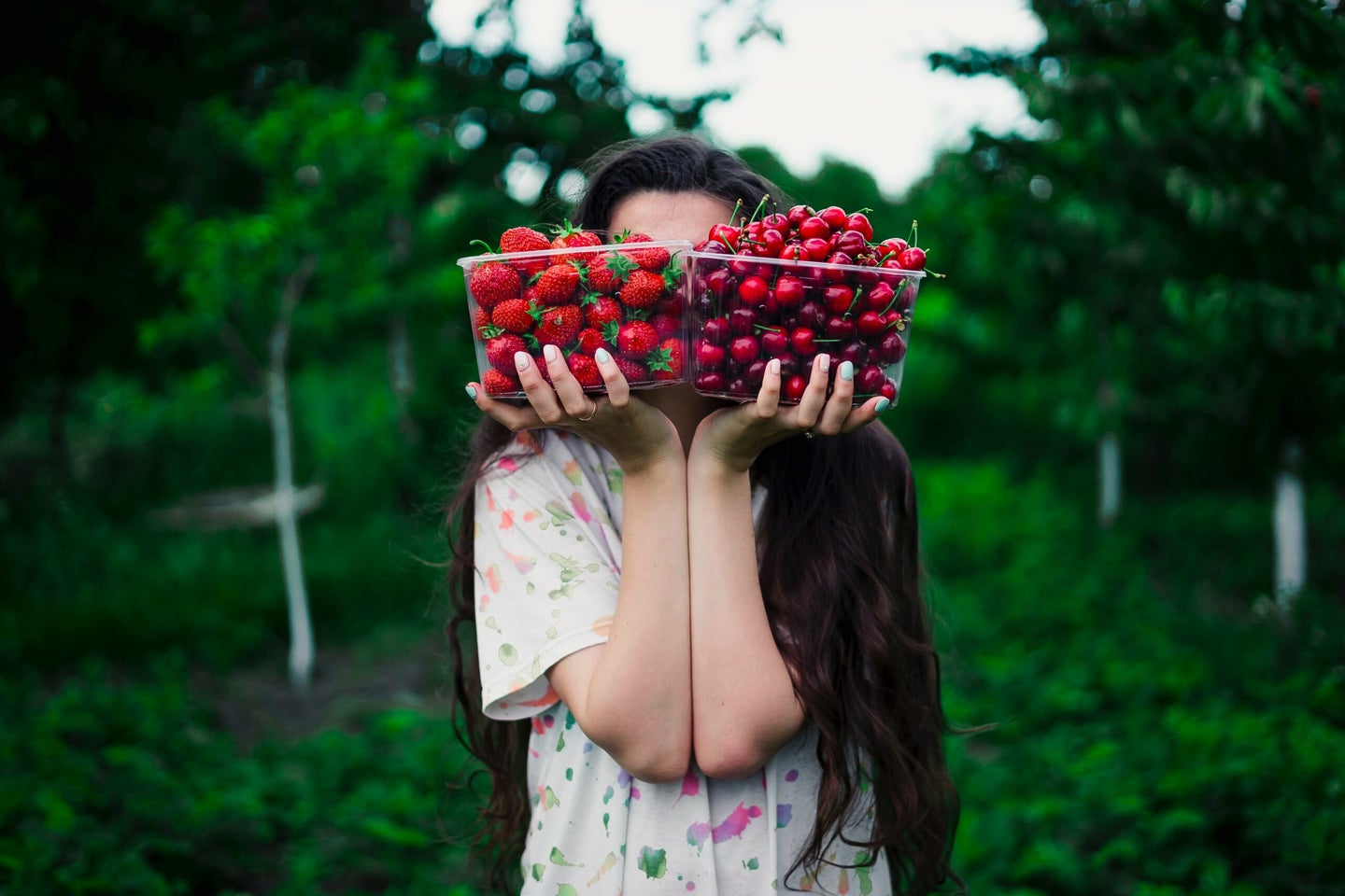 cherries and strawberries