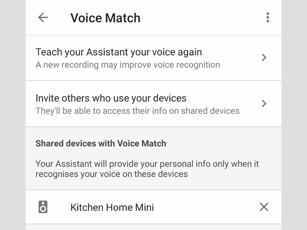 Google Home Voice Match smart home