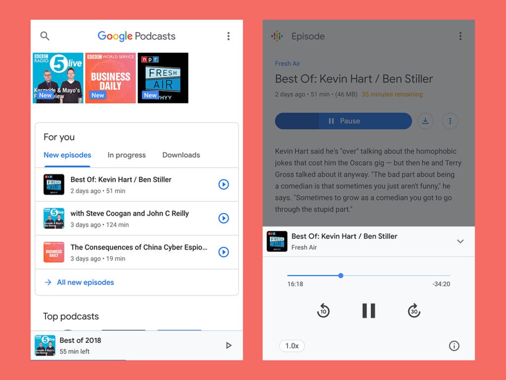 Google Podcasts app