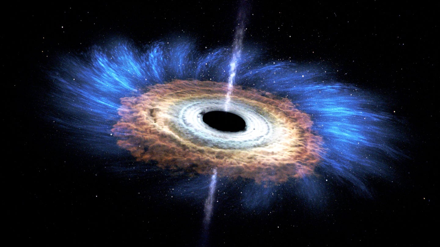 a drawing of a black hole