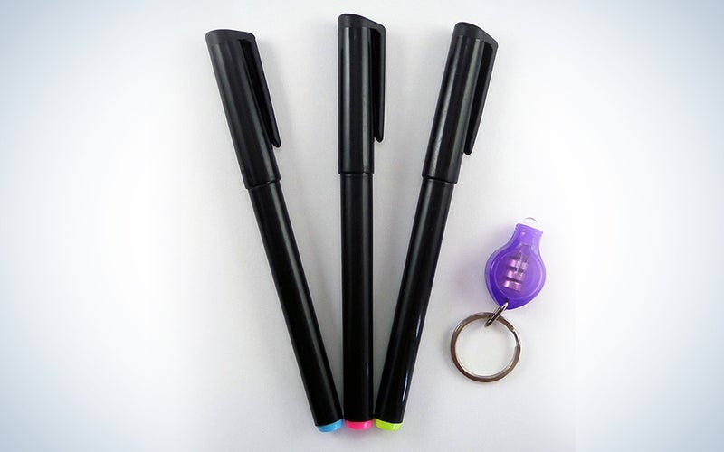 nvGlow Three Invisible Ink Markers & 1 UV LED Flashlight