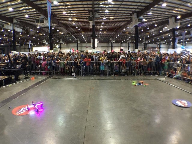 Drones in a dueling arena