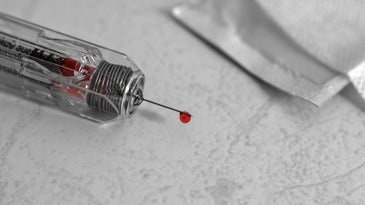needle with blood