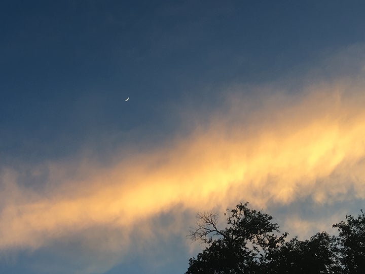 Albuquerque sunset with moon
