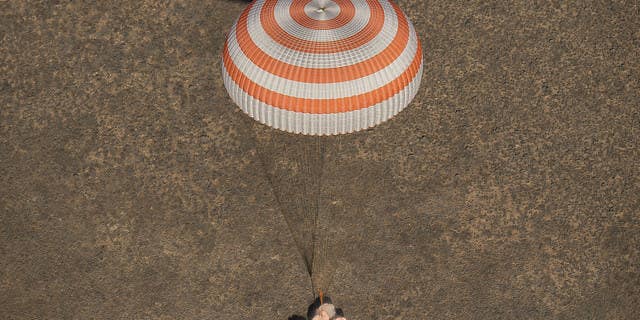 Watch the Soyuz 50 spacecraft land pretty much perfectly