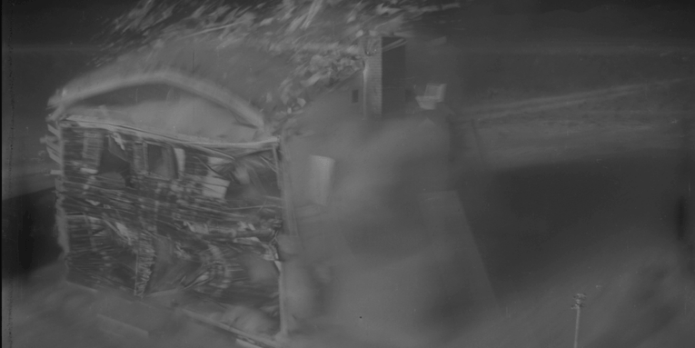 Watch a 1953 nuclear blast test disintegrate a house in high resolution