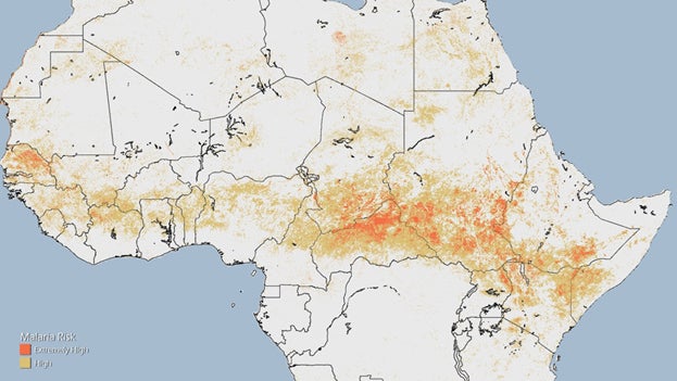 malaria risk map