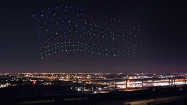 Intel Shooting Star Drones Form American Flag
