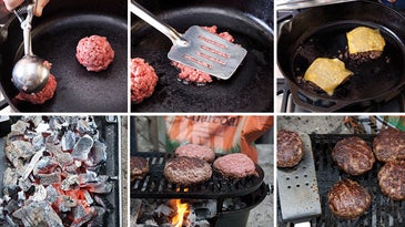 Four methods for cooking hamburgers