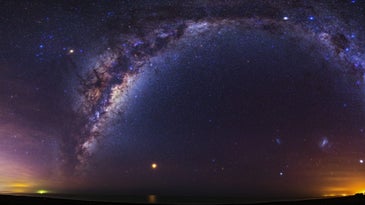 milky way curved